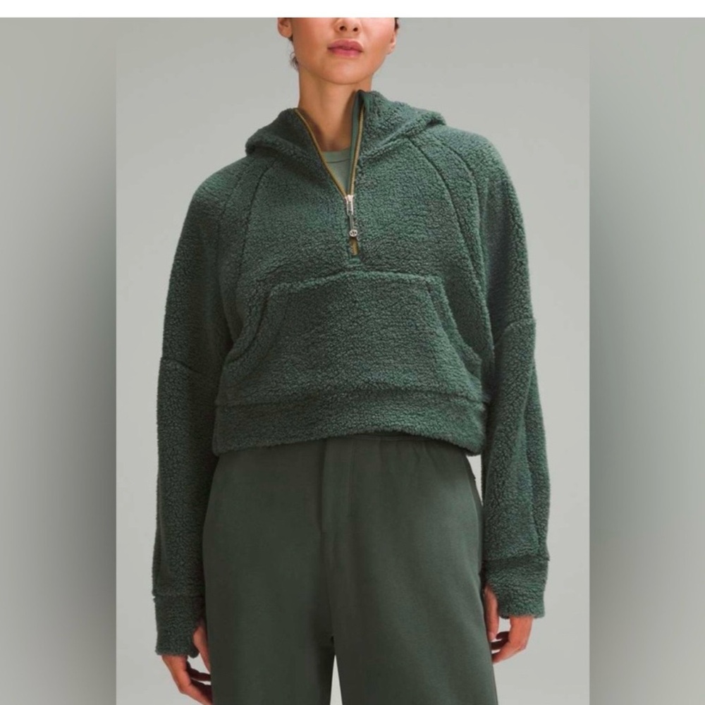Lululemon half-zip fleece scuba hoodie